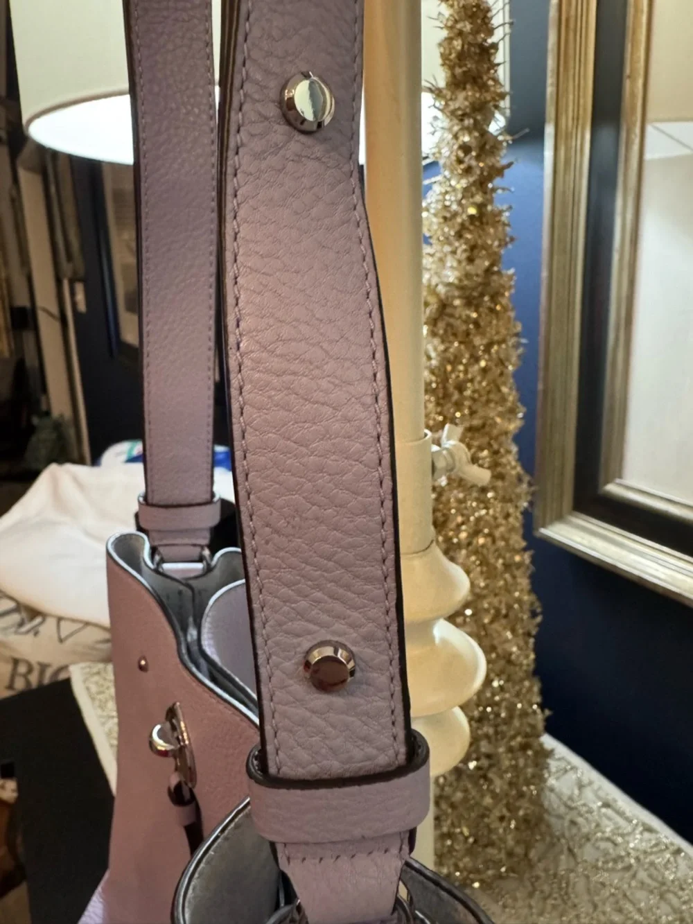 kate spade lavender pebbled leather shoulder bag - Picture 4 of 12